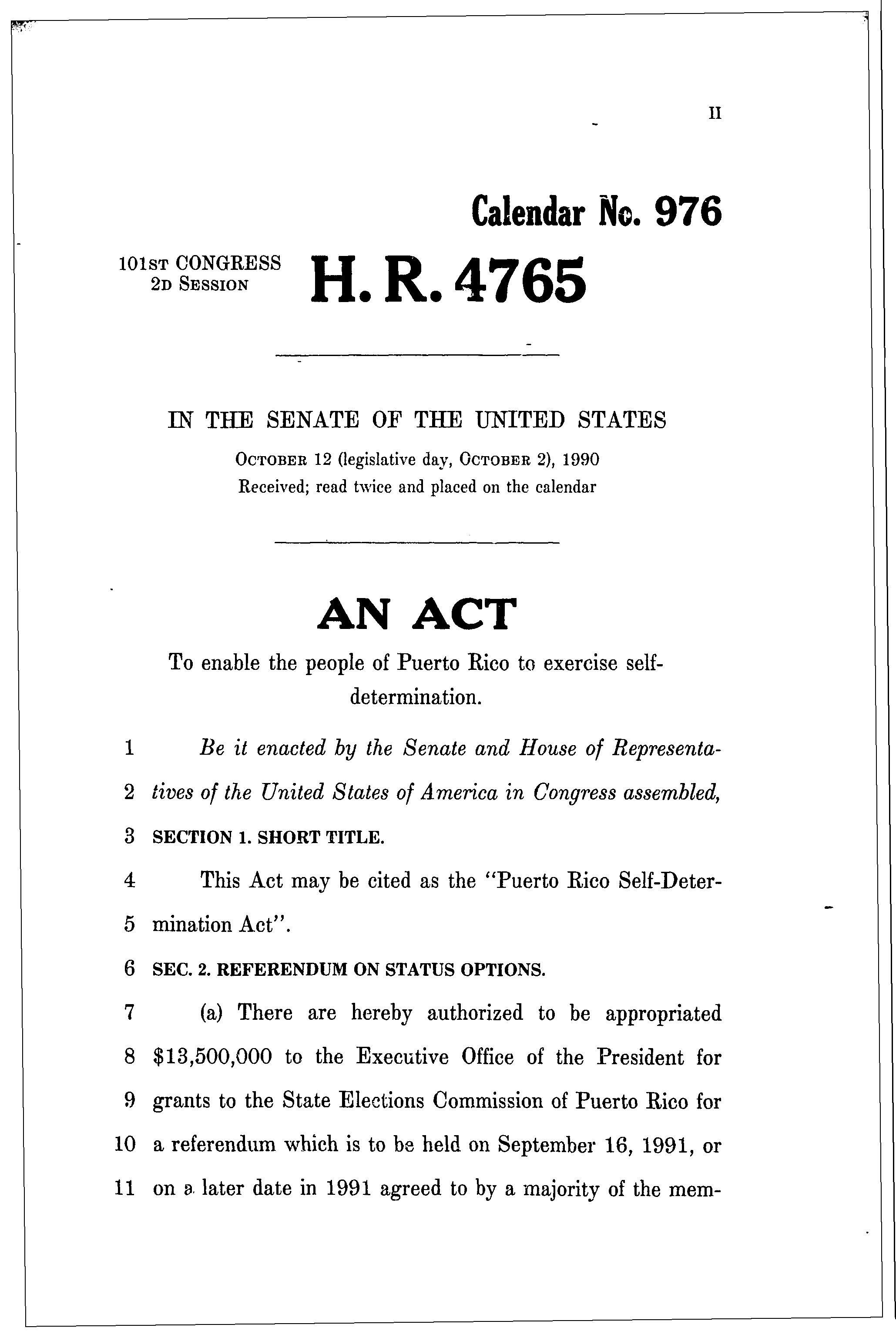 101st Congress - HR.4765