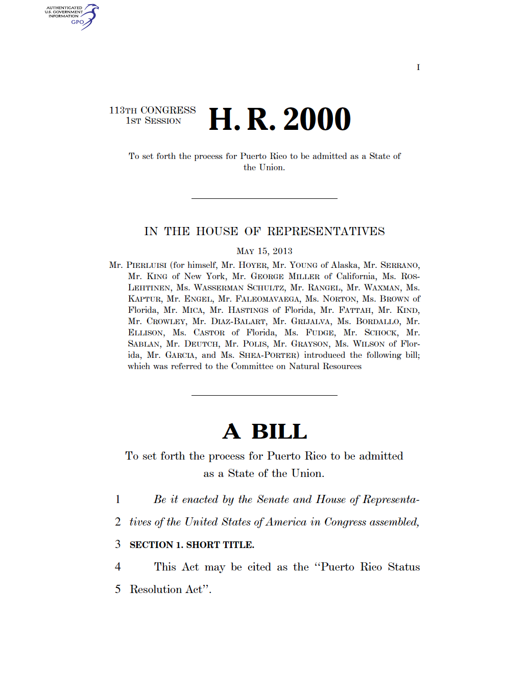 113th Congress - H.R.2000