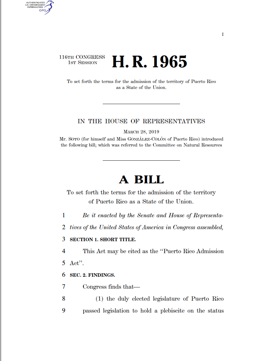 116th Congress - H.R.1965