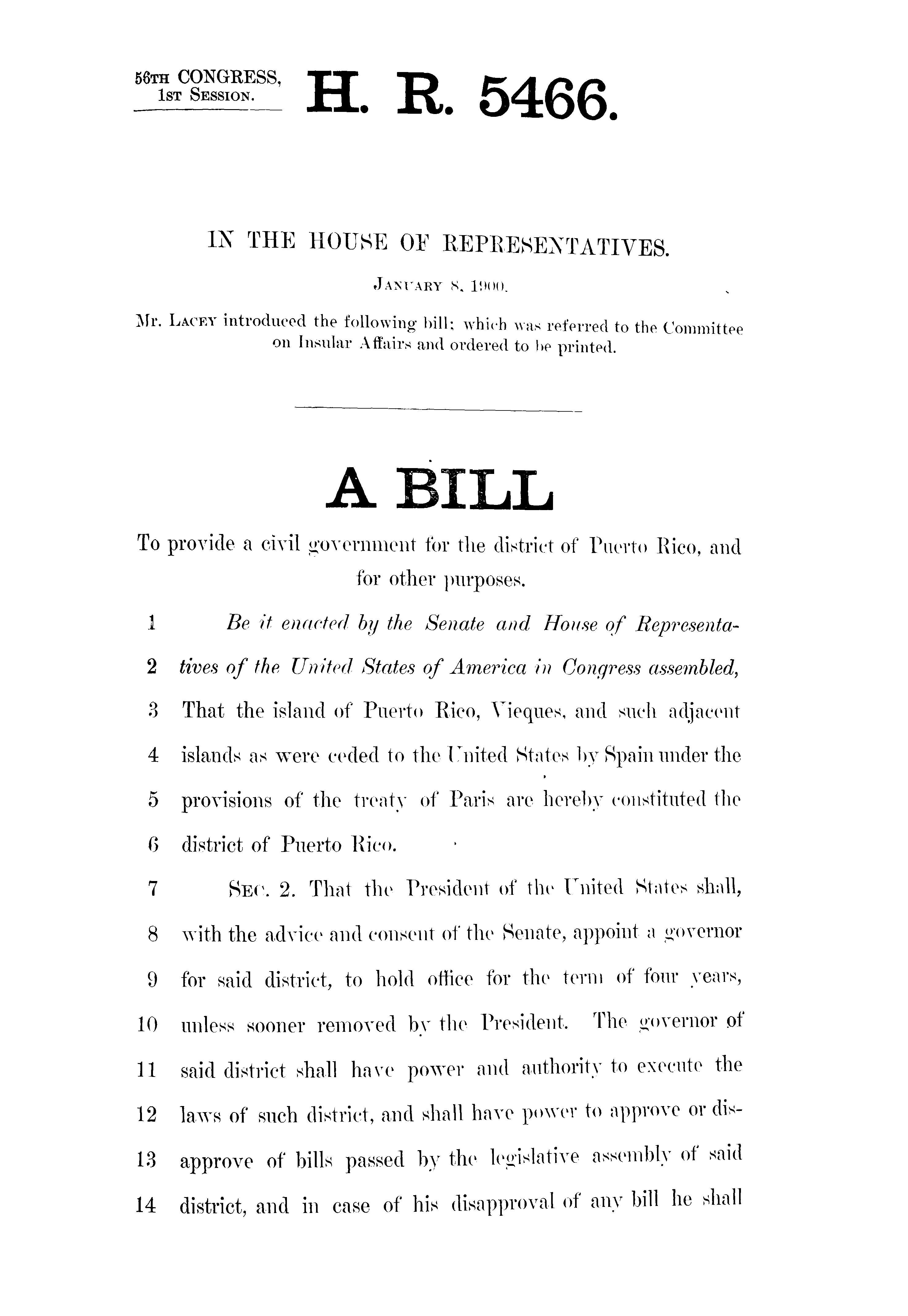 56th Congress - H.R.5466