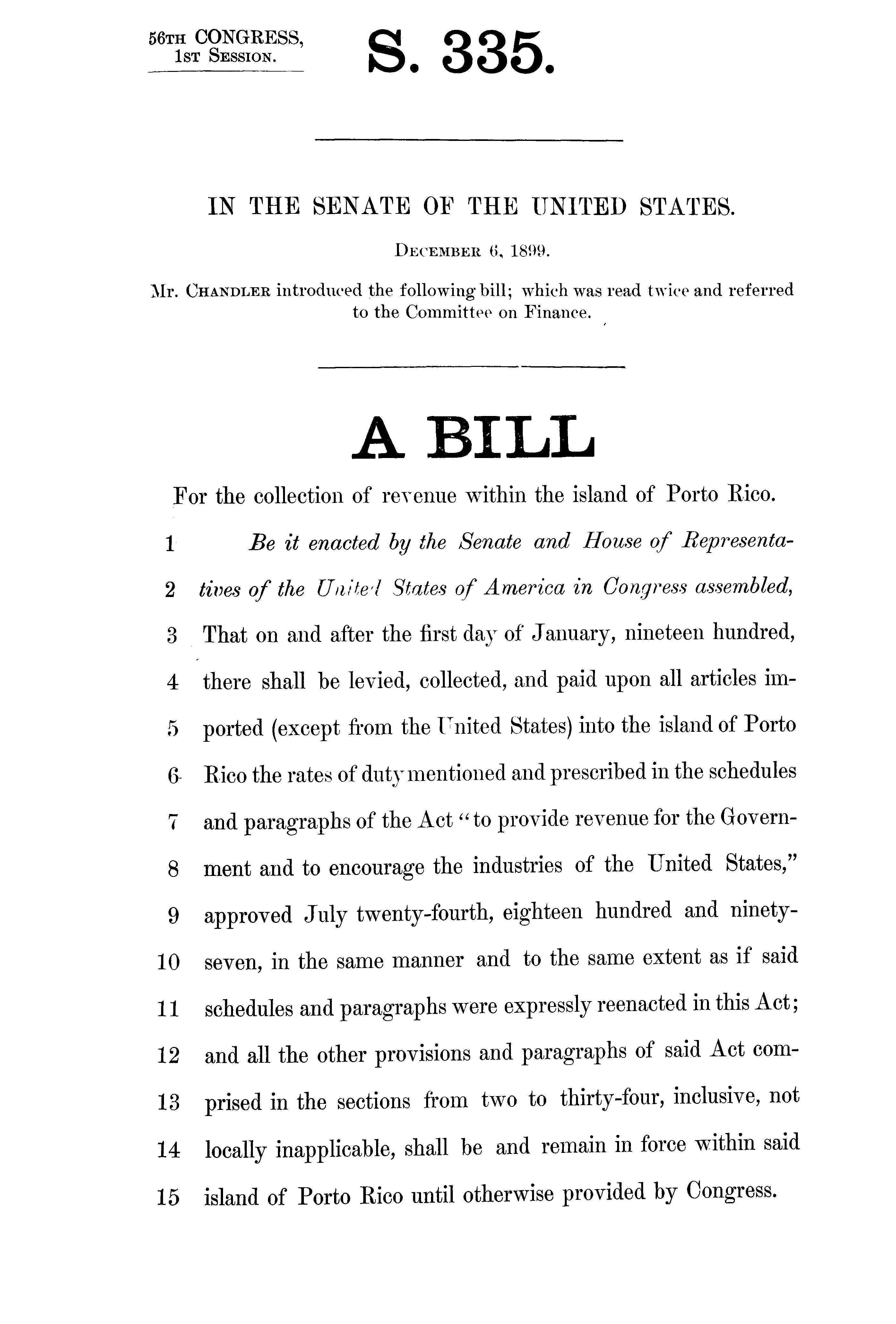 56th Congress - S.335