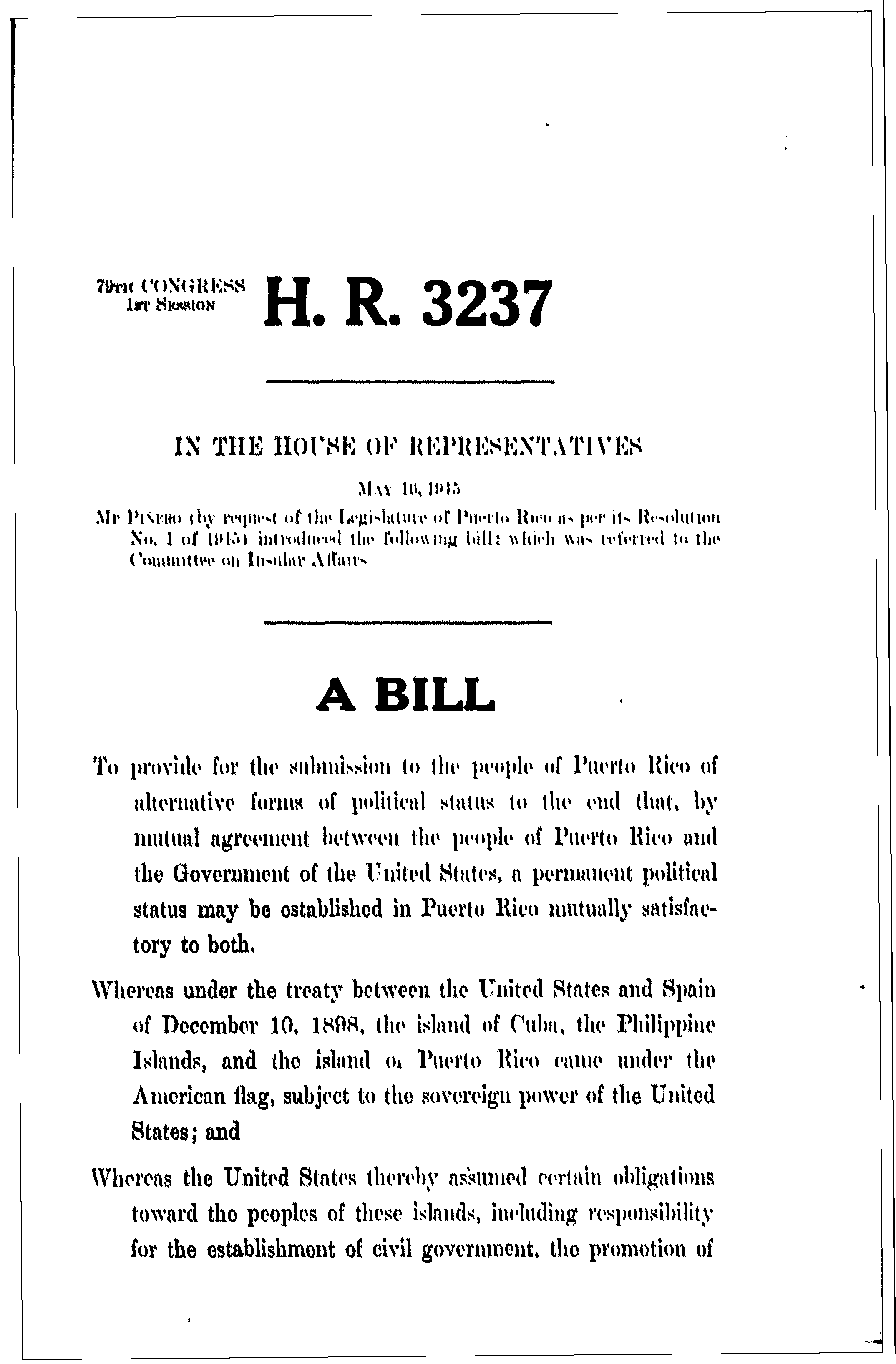 79th Congress - H.R.3237