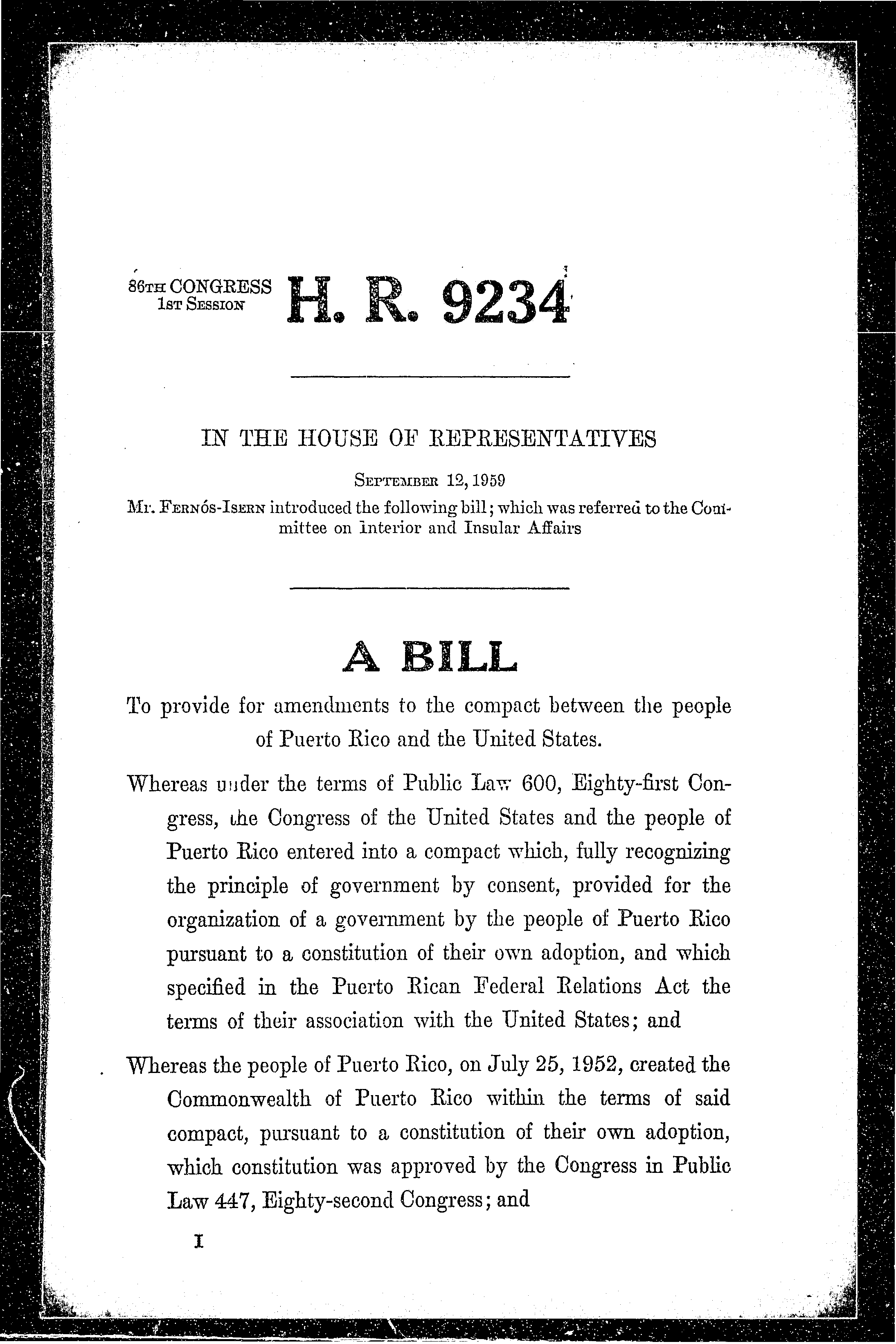 86th Congress - H.R.9234