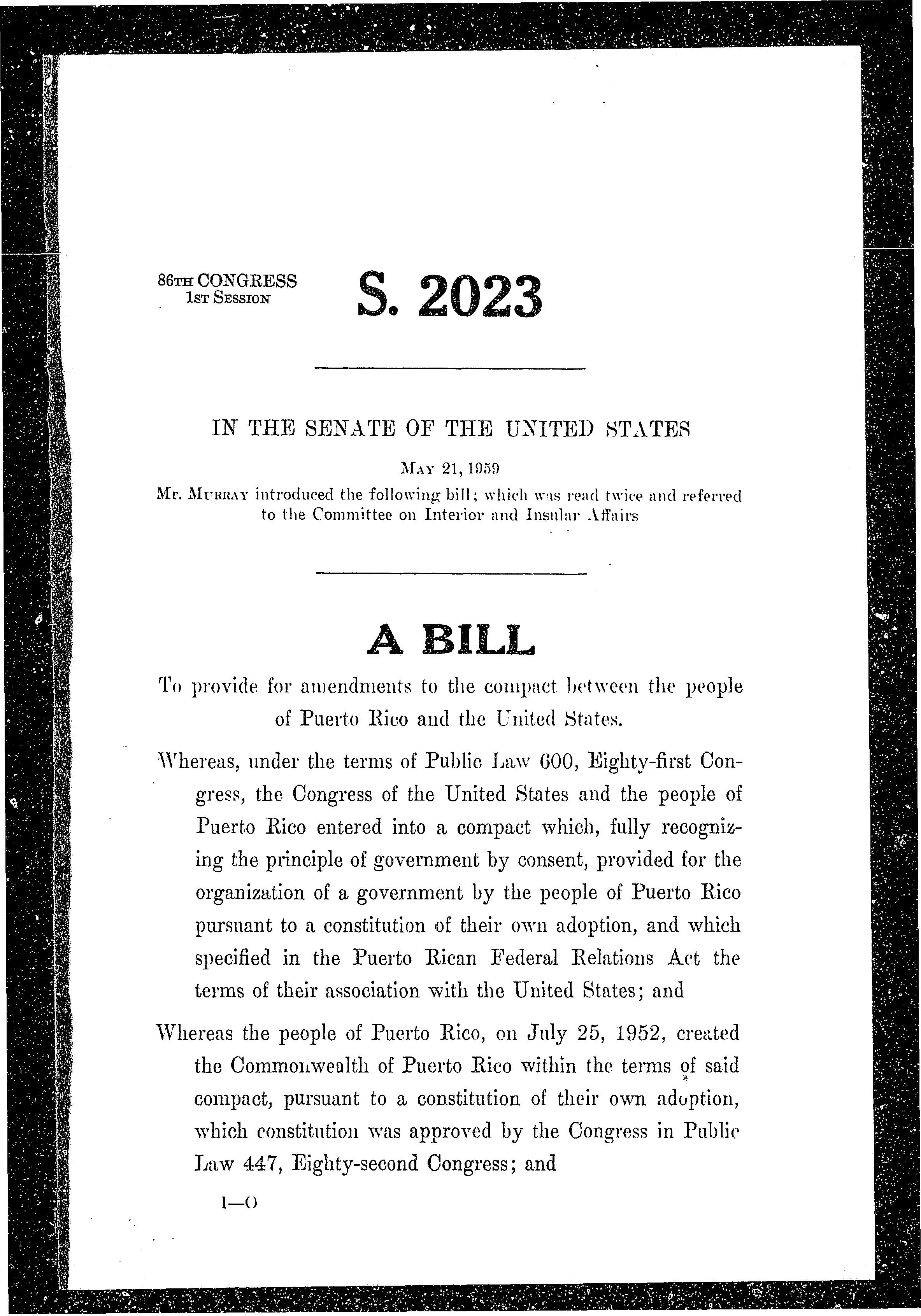 86th Congress - S.2023