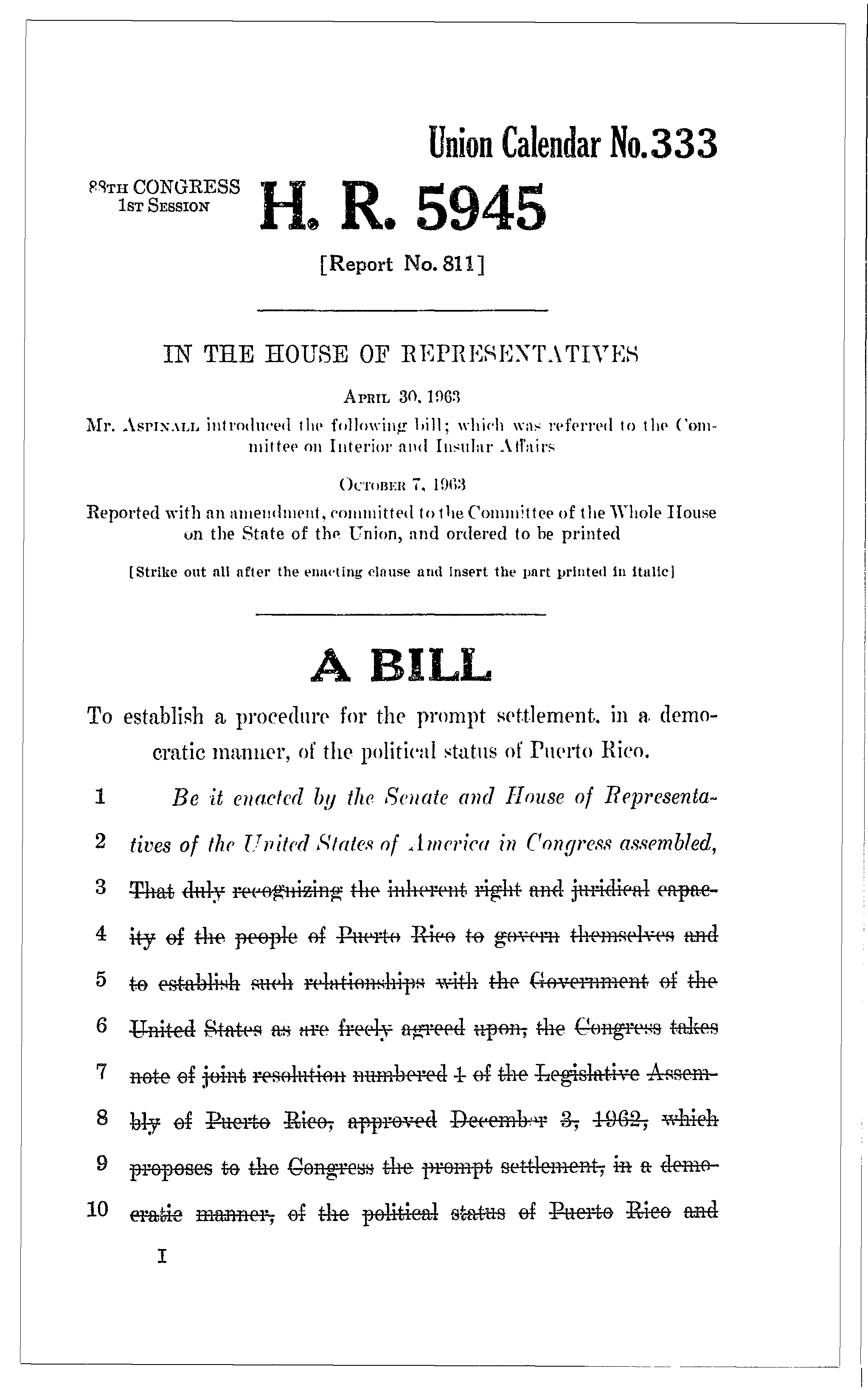 88th Congress - H.R.5845