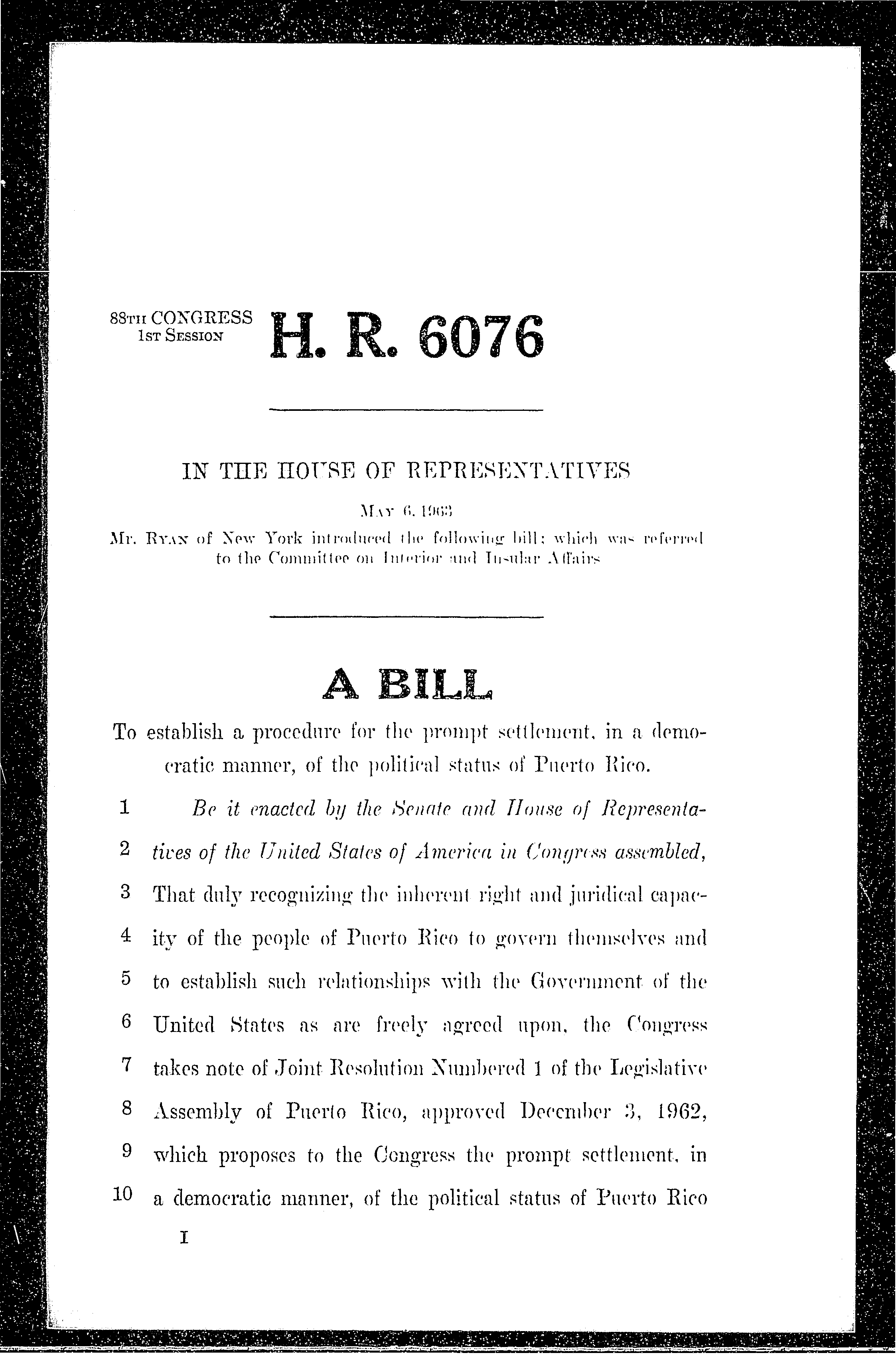 89th Congress - H.R.6076