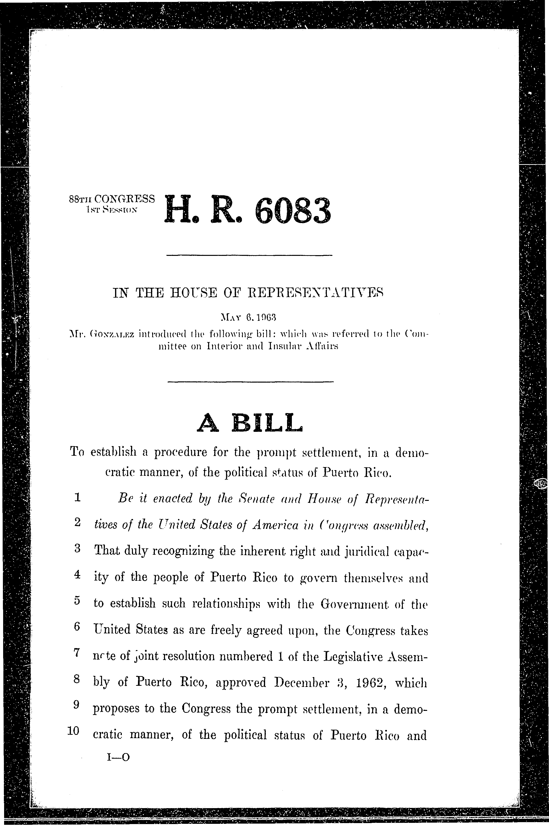 88th Congress - H.R.6083