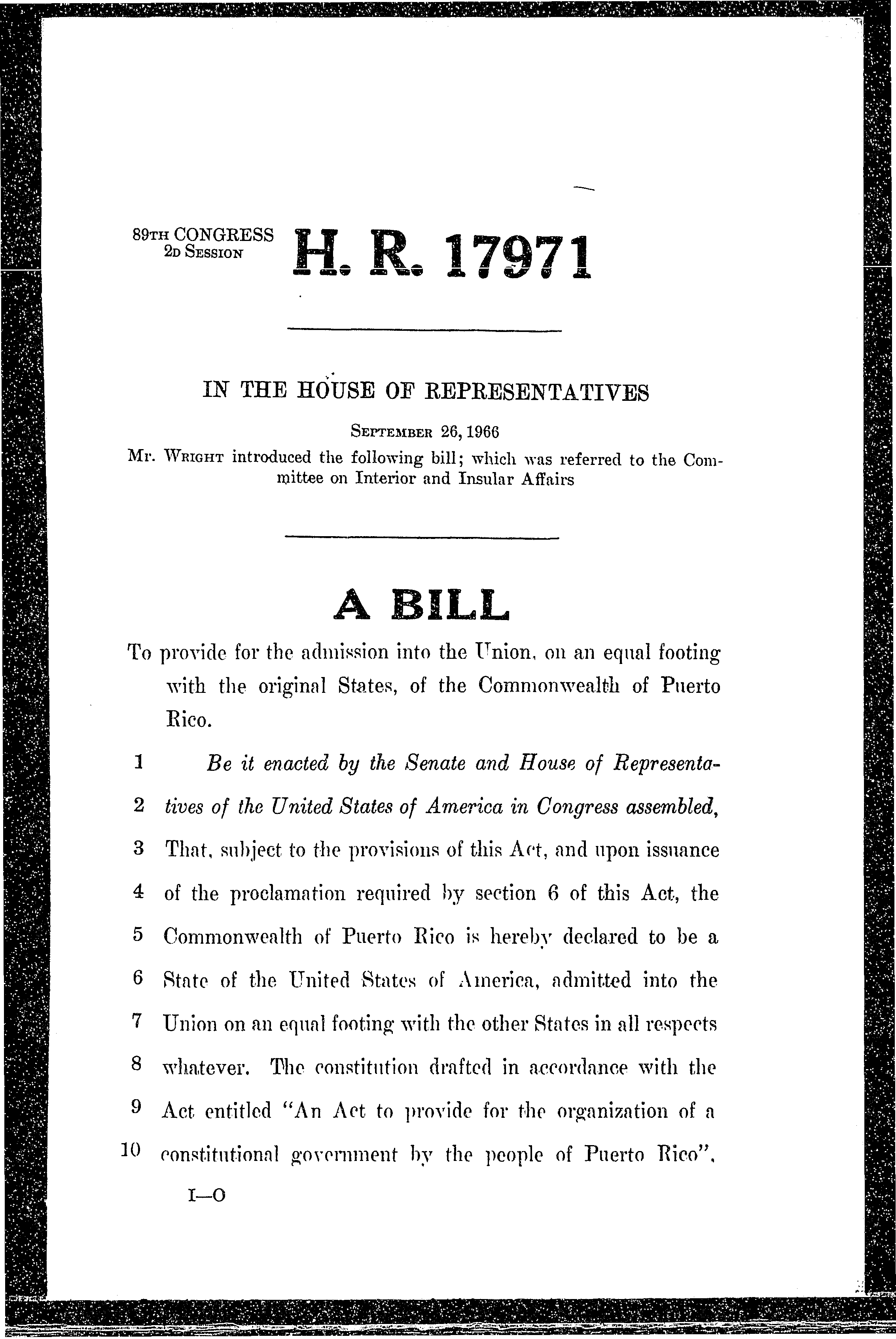 89th Congress - H.R.17971