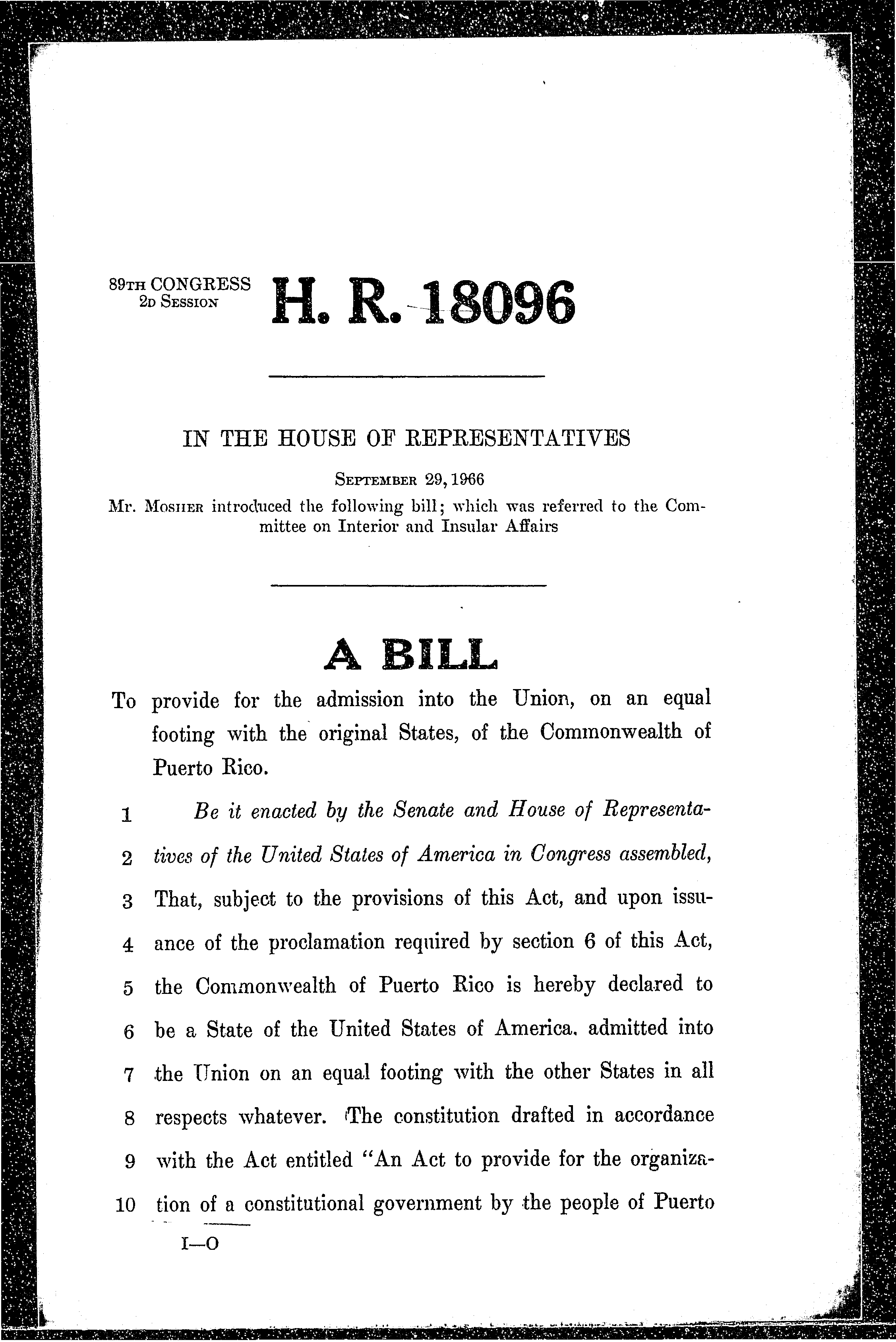 89th Congress - H.R.18096